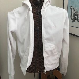 PUMA Woman’s White Pink Sweat Shirt with hood